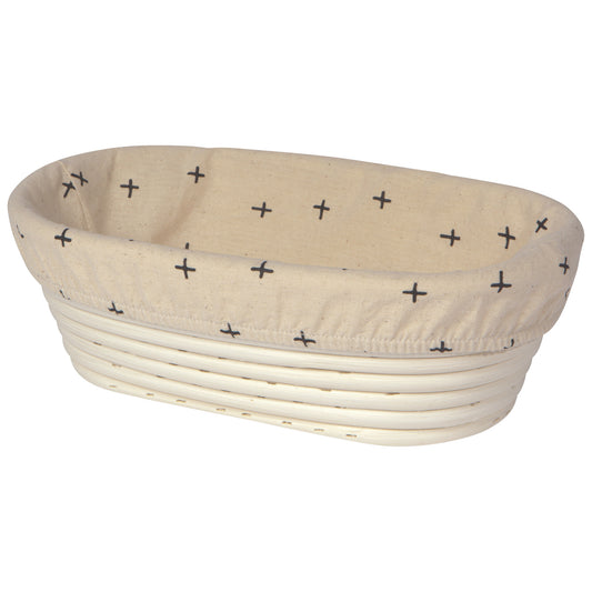 Banneton Cross Cotton Liner Oval