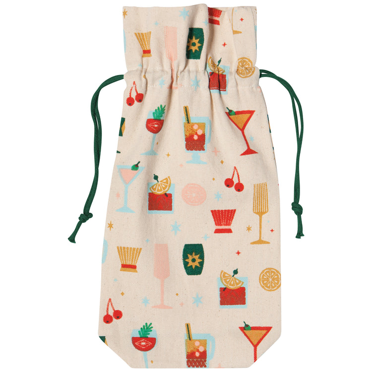 Spirits Bright Christmas Christmas Wine Bags Set of 2