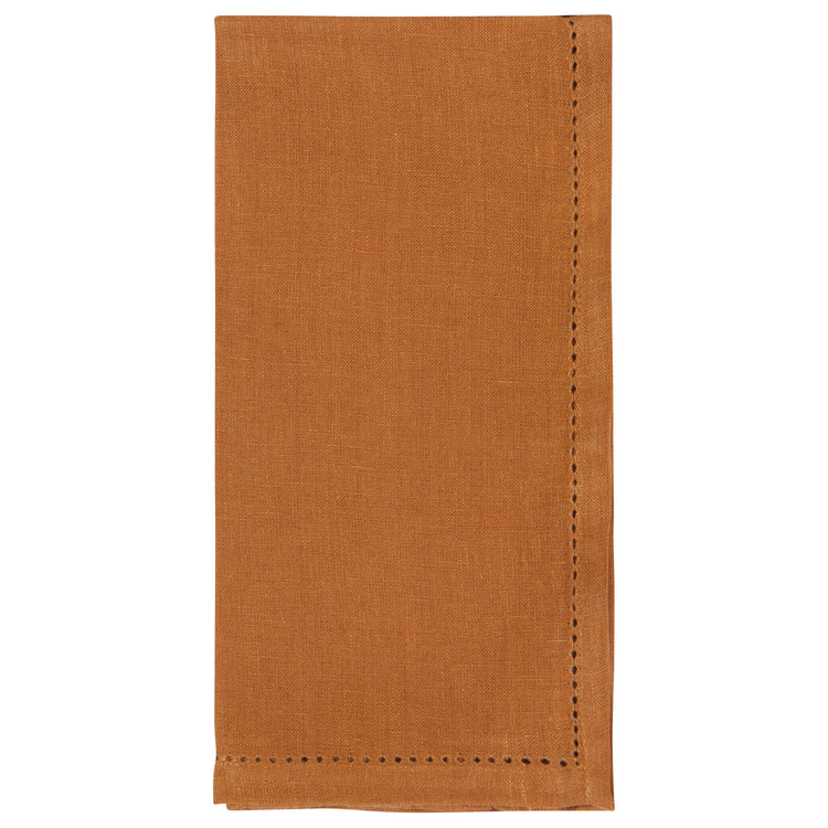 Amber Hemstitch Linen Napkins Set of 4