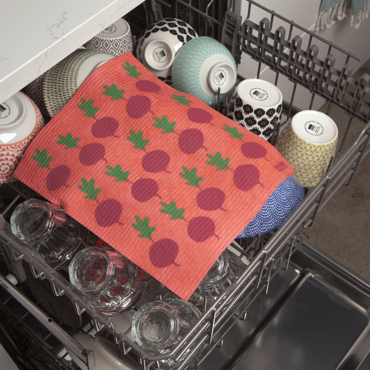 Radishes Swedish Sponge Towel