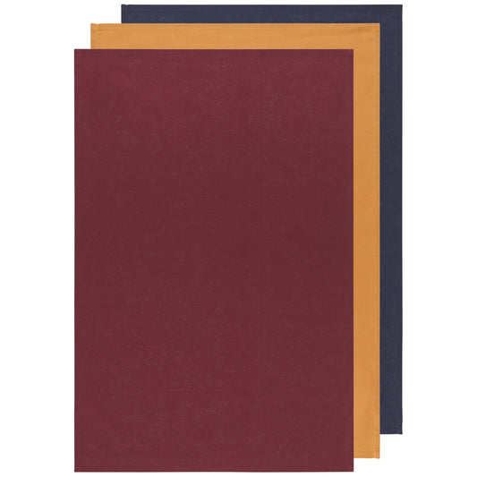 Wine Maize Midnight Floursack Dishtowels Set of 3