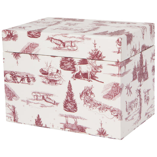 Winter Toile Recipe Card Box