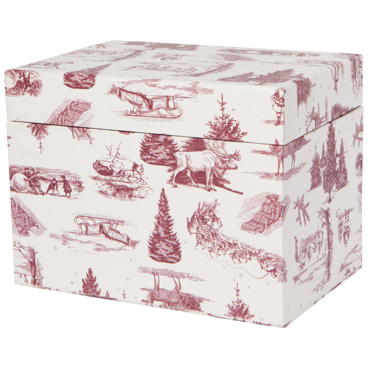 Winter Toile Recipe Card Box