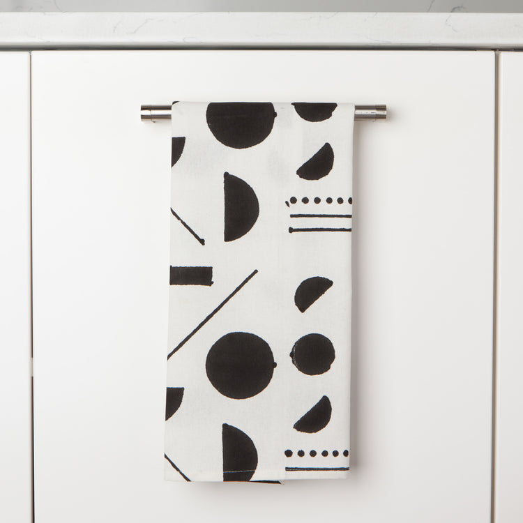 Domino Block Print Dishtowel