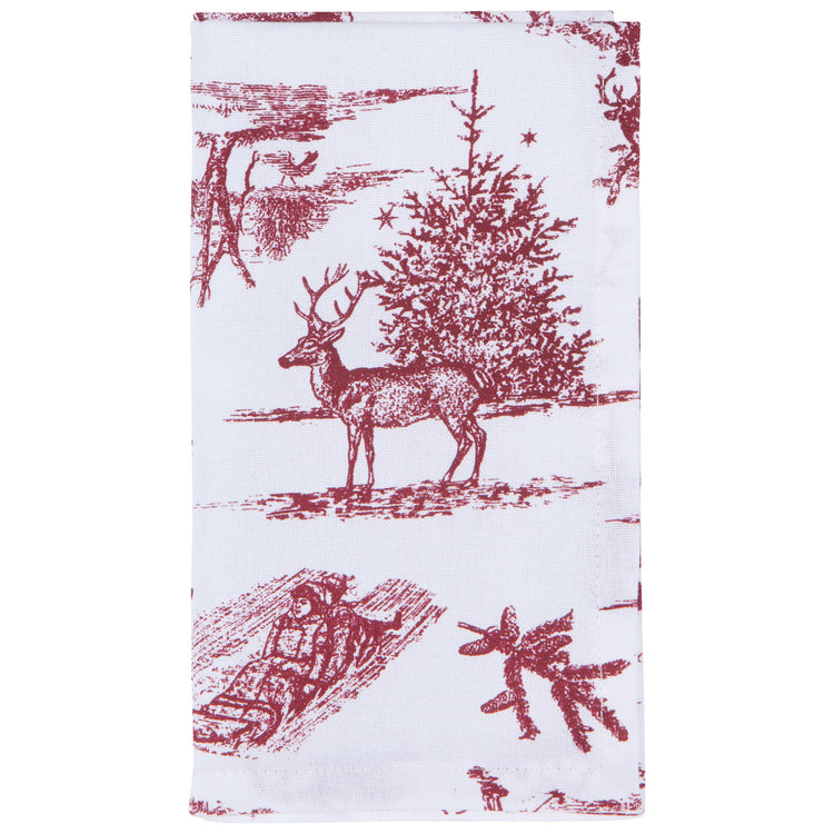 Winter Toile Printed Napkins Set of 4