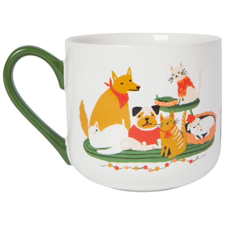 Waiting For Santa Christmas Mug and Dishtowel Set of 2
