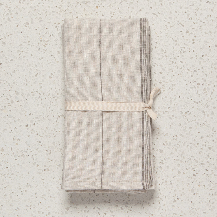 Shadow Maison Stripe Linen Napkins Set of 4