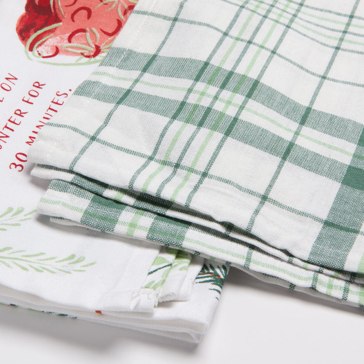 Cranberry Sauce Recipe Dish Towels Set of 2