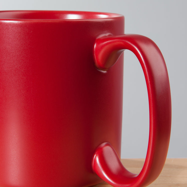 Matte Carmine Red Mug 14 oz
