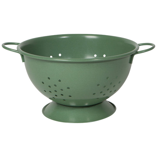 Matte Steel Elm Green Colander Large