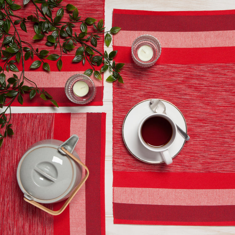 Second Spin Chili Red Check Placemats Set of 4