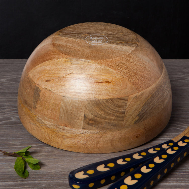 Superbloom Mango Wood Serving Bowl
