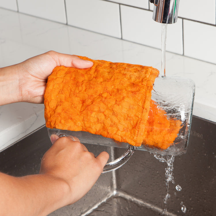 Mercantile Dishcloths in Basket Spice Set of 3