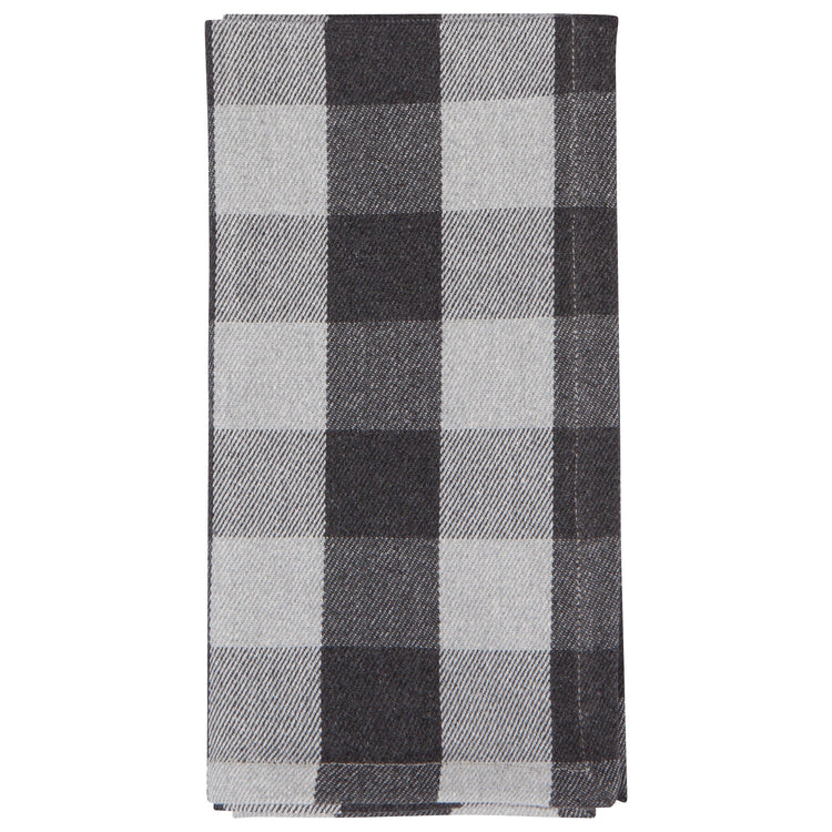 Second Spin Charcoal Buffalo Check Napkins Set of 4