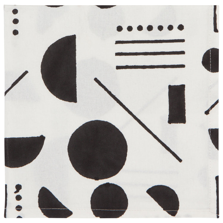 Domino Block Print Napkins Set of 4