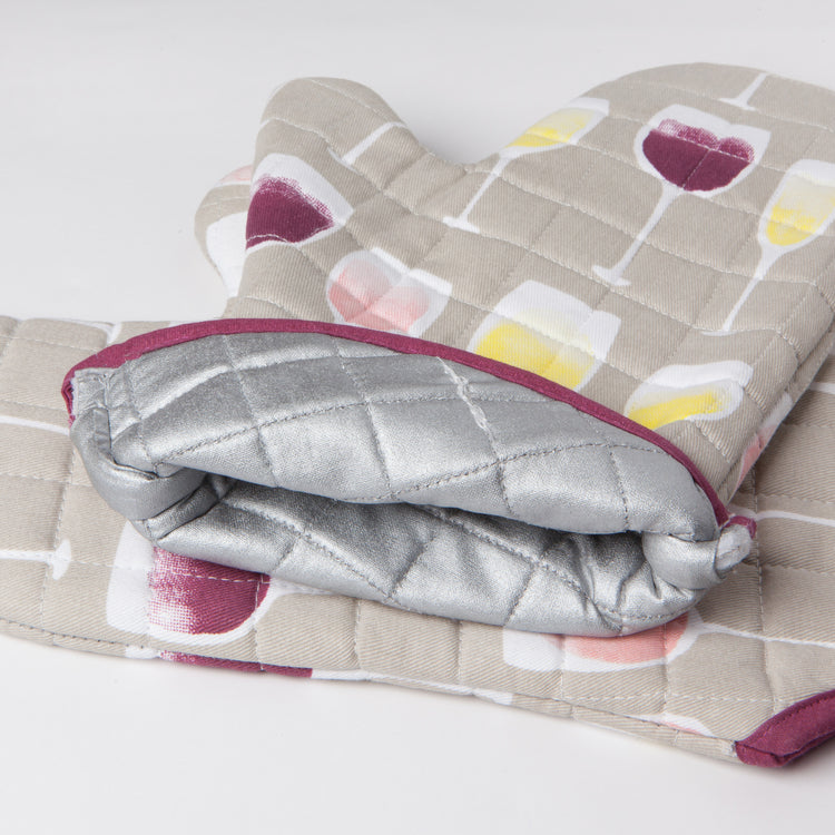 Wine Tasting Chef Quilted Oven Mitt