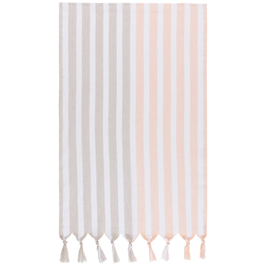 Dove Gray Nectar Caban Stripe Dishtowel