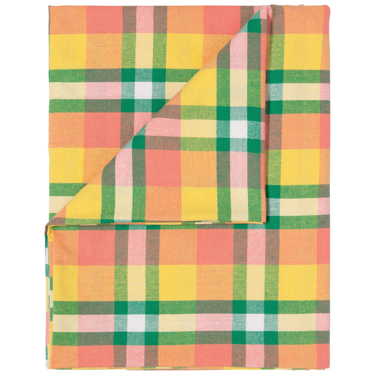 Second Spin Plaid Meadow Tablecloth 90 x 60 inches