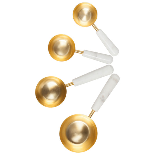 Gold White Marble Measuring Cups Set of 4