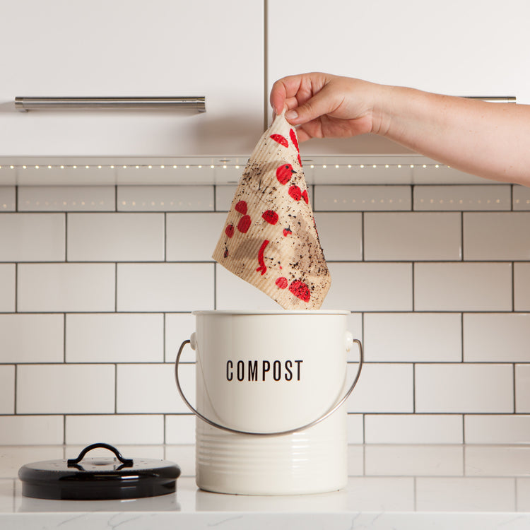Toadstool Time Swedish Dishcloth