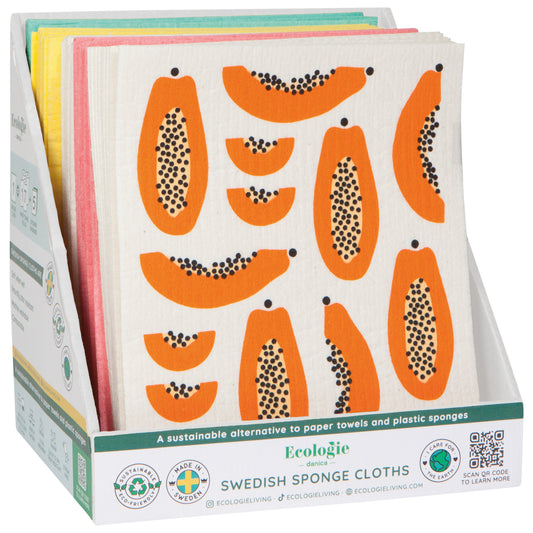 Fruits and Veggies Swedish Sponge Cloth Counter Display Unit