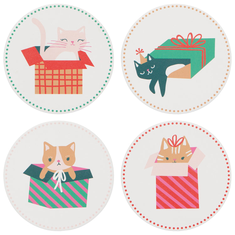 Let it Meow Soak Up Coasters Set of 4