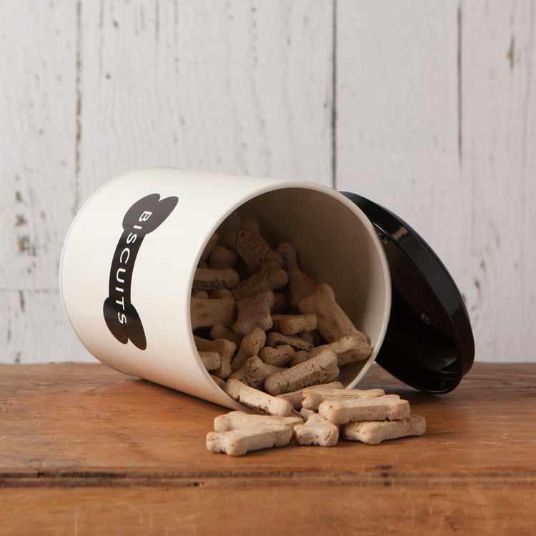 Ivory Dog Bisquits Tin With Lid