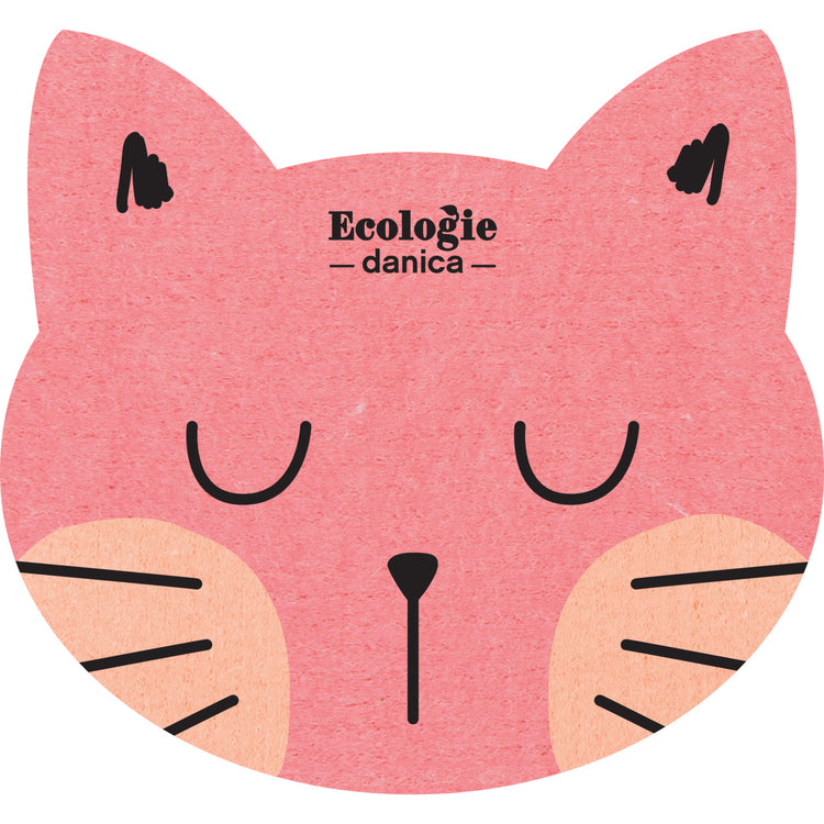 Cats Shaped Swedish Sponge Cloths Set of 3