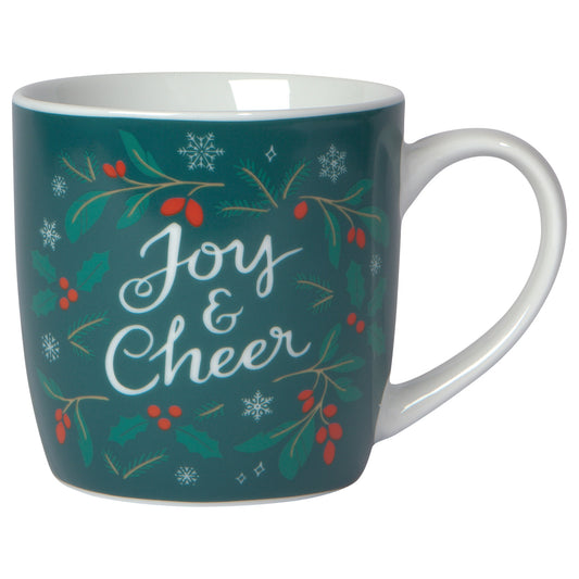 Joy And Cheer Porcelain Mug 12 oz