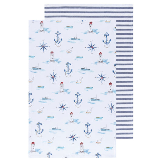 Compass Coordinated Dishtowels Set of 2