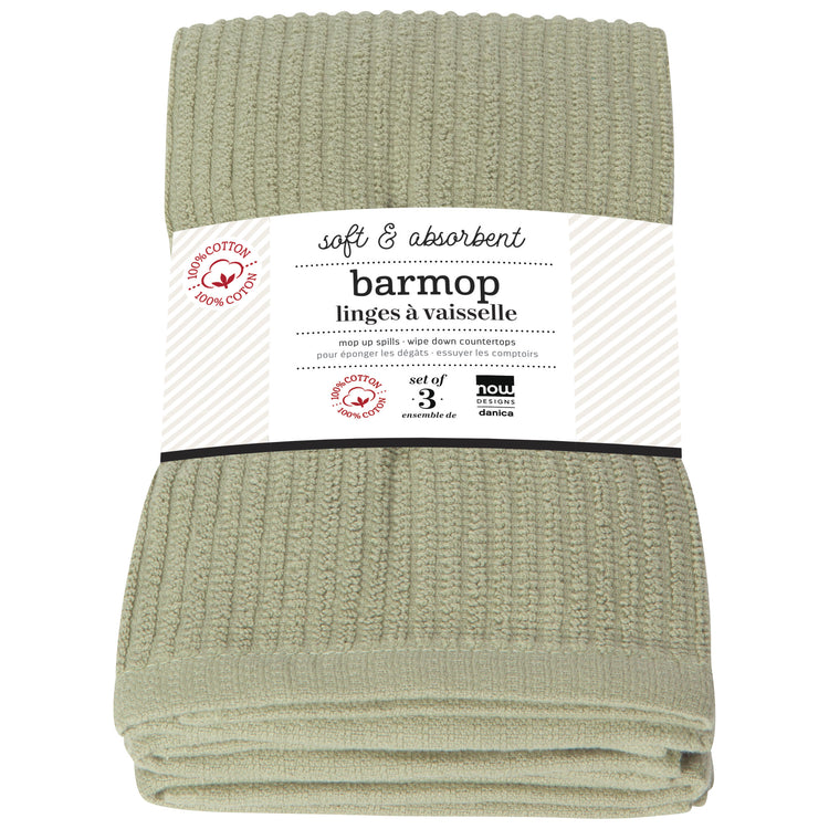 Barmop Sage Green Dishtowels Set of 3