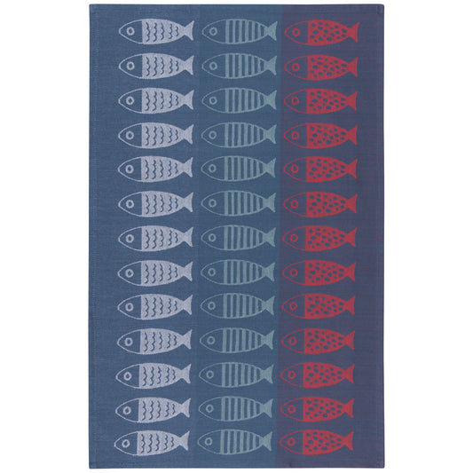 Litte Fish Woven Jacquard Dishtowel