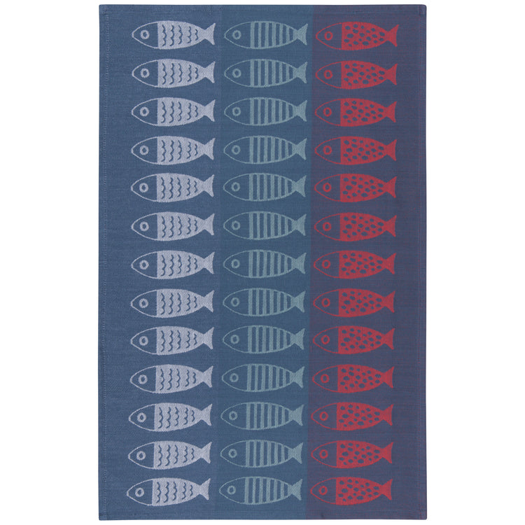Litte Fish Woven Jacquard Dishtowel