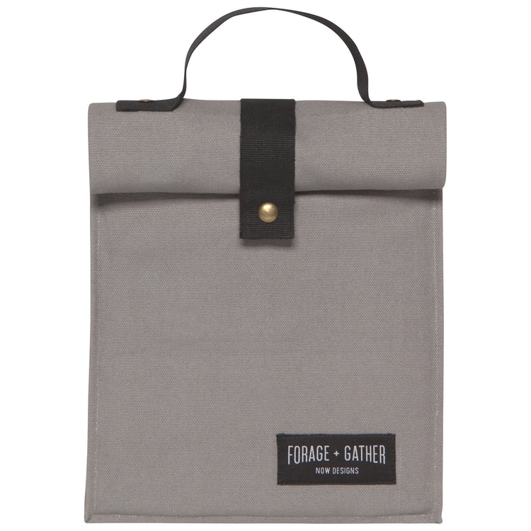 Forage And Gather Gray Lunch Bag