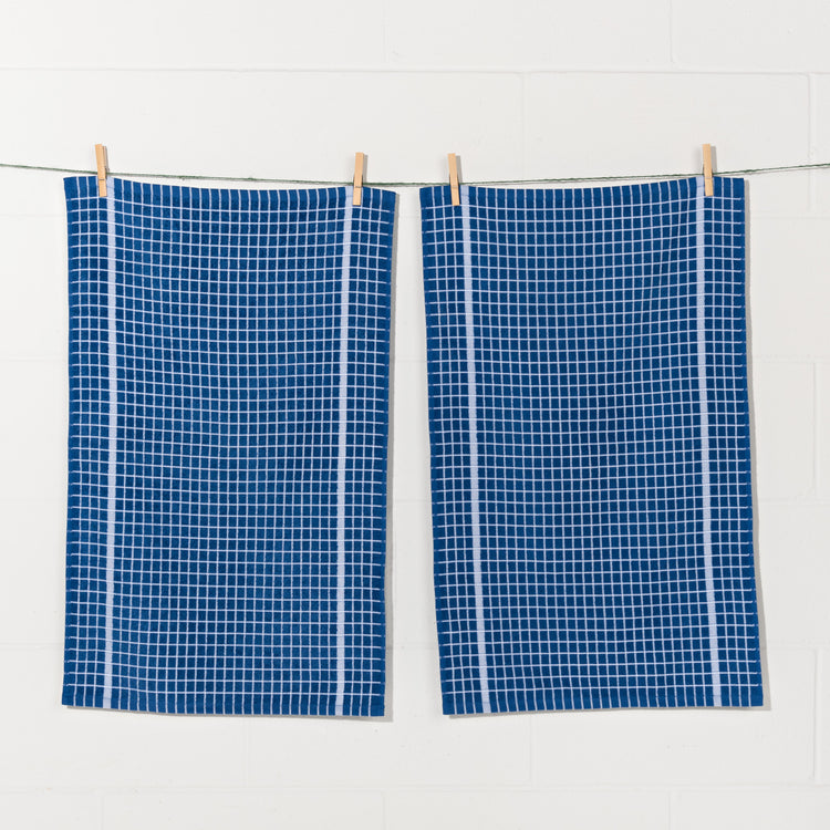 Terry Dishtowels Royal Blue Set of 2