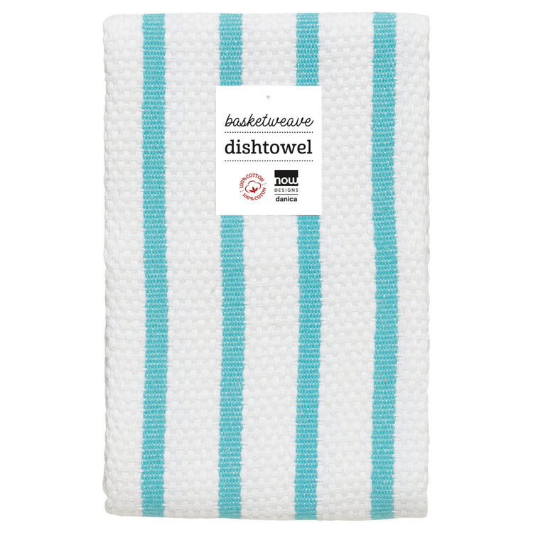 Basketweave Bali Blue Dishtowel