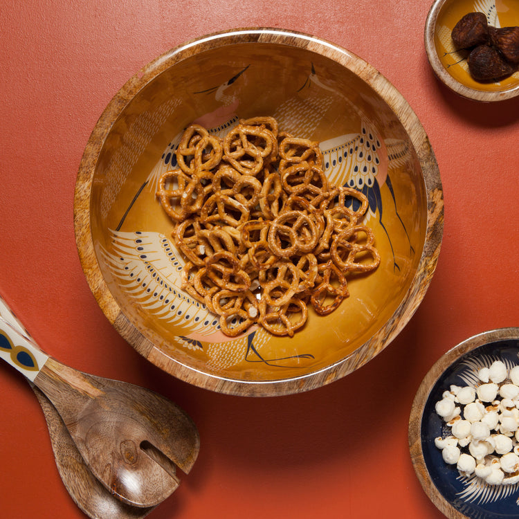Flight Of Fancy Mango Wood Serving Bowl