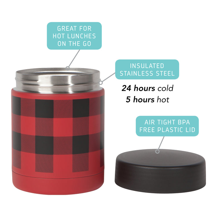 Buffalo Check Small Food Jar 12 oz
