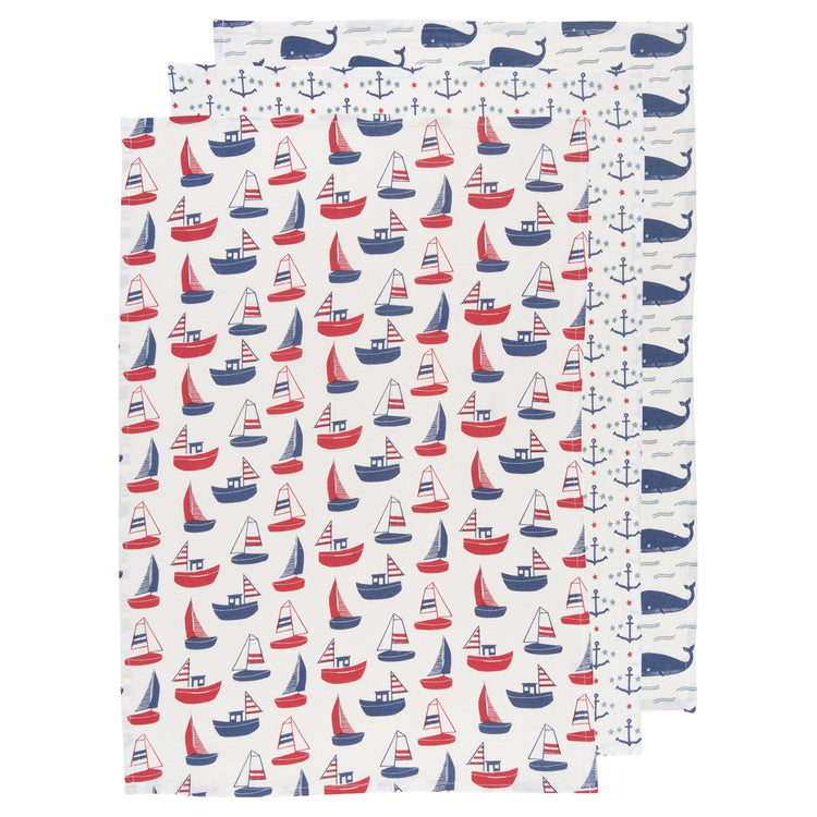 Ahoy Matey Bakers Floursack Dishtowels Set of 3
