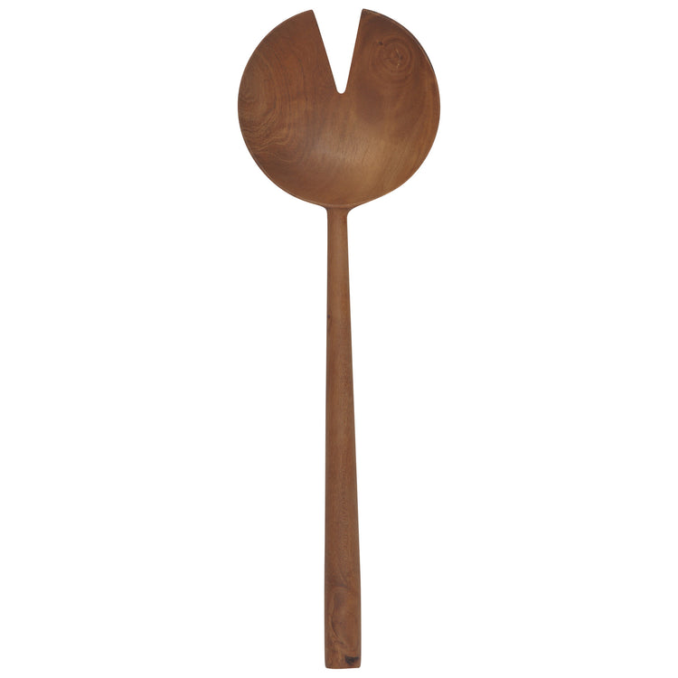 Teak Wood Round Salad Servers Set of 2