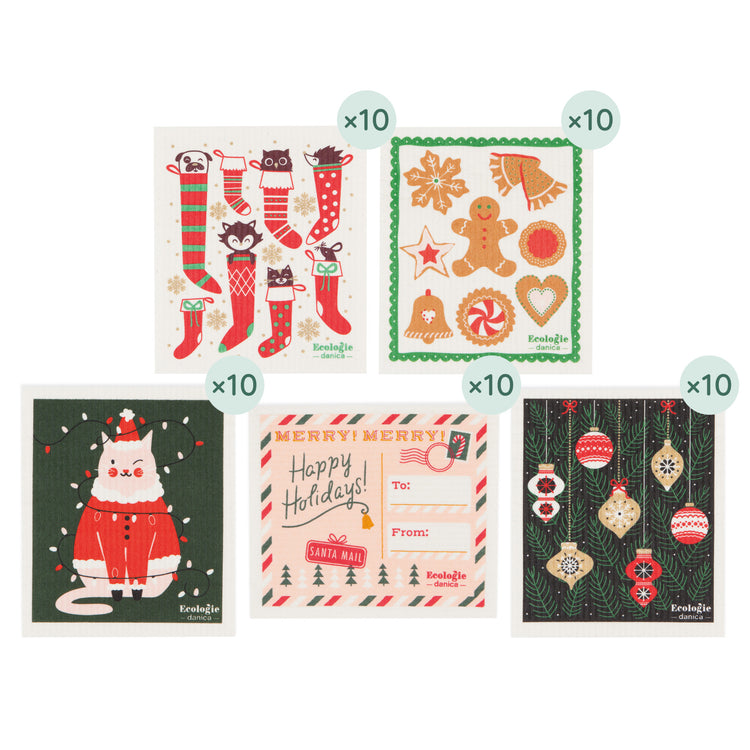 Holiday Swedish Sponge Cloth Counter Display Unit