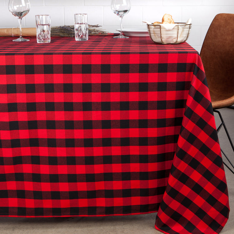 Red Buffalo Check Second Spin Tablecloth 60 X 90 Inches