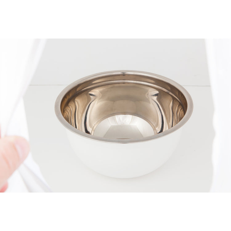 Matte Steel White Mixing Bowls Set of 3