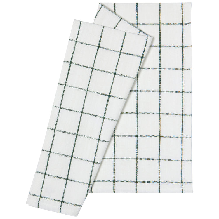 Jade Green Vintage Wash Dishtowels Set of 2