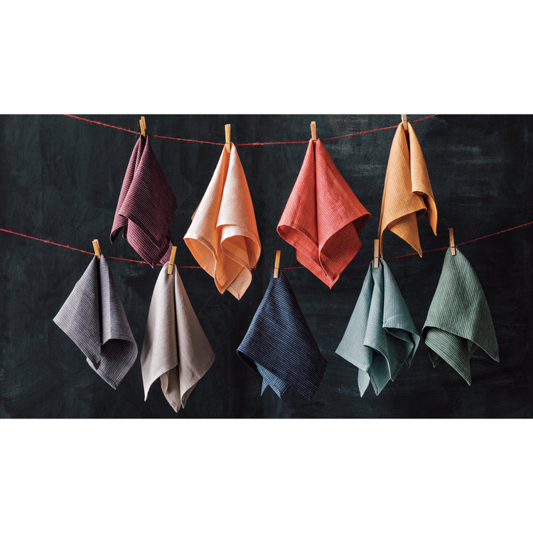Lagoon Pinstripe Linen Napkins Set of 4