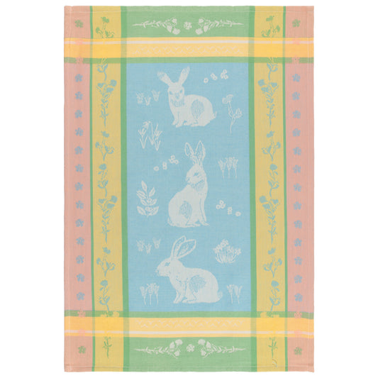 Easter Bunny Woven Jacquard Dishtowel
