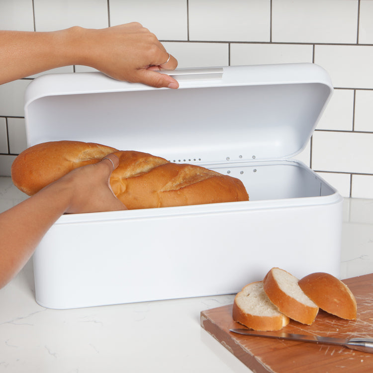 Matte White Bread Bin