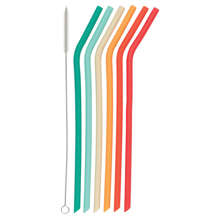 Cheer Silicon Straws Set of 6