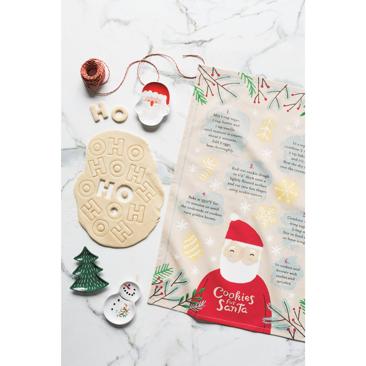 Cookies for Santa Cotton Dishtowel