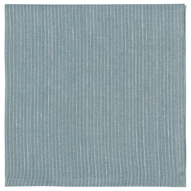 Lagoon Pinstripe Linen Napkins Set of 4